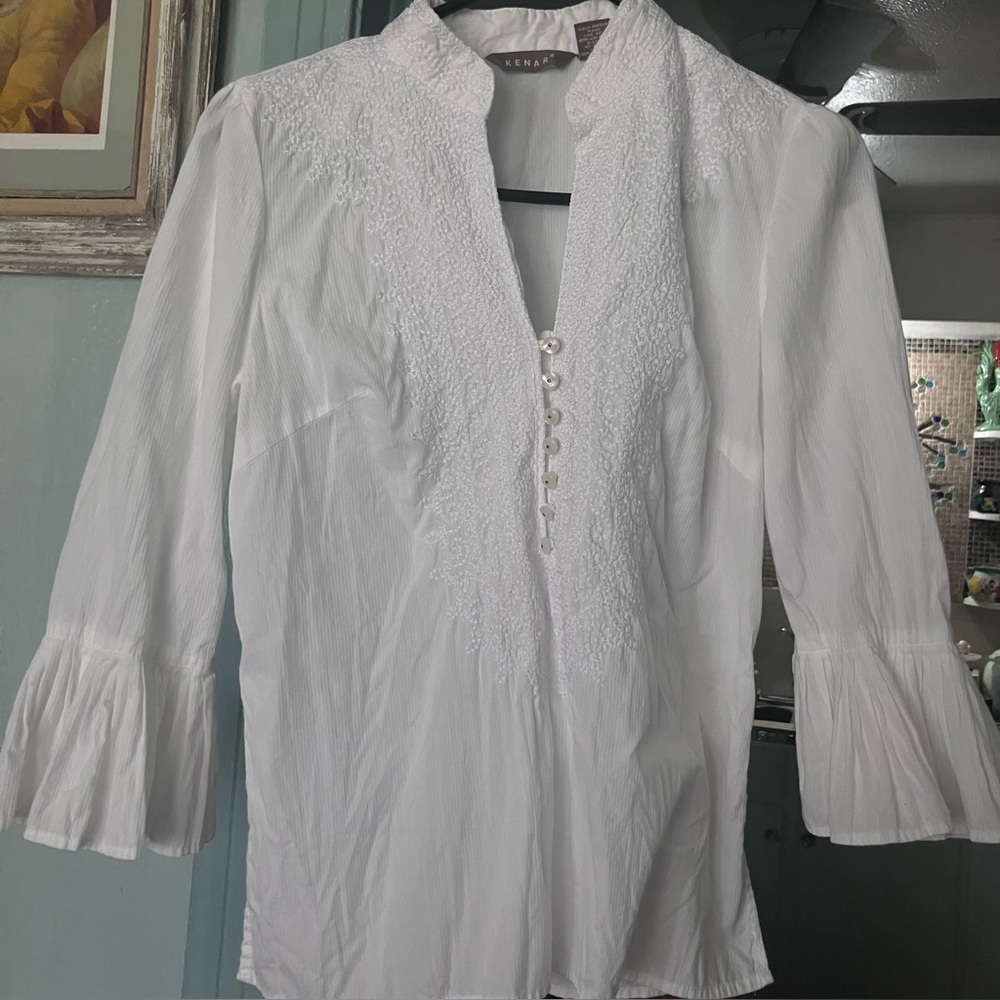Beautiful blouse with embroidery collar